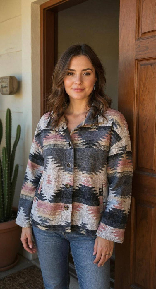 Southwestern Sunset Woven Jacket