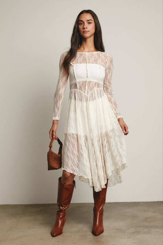 Sheer Lace Layering Dress