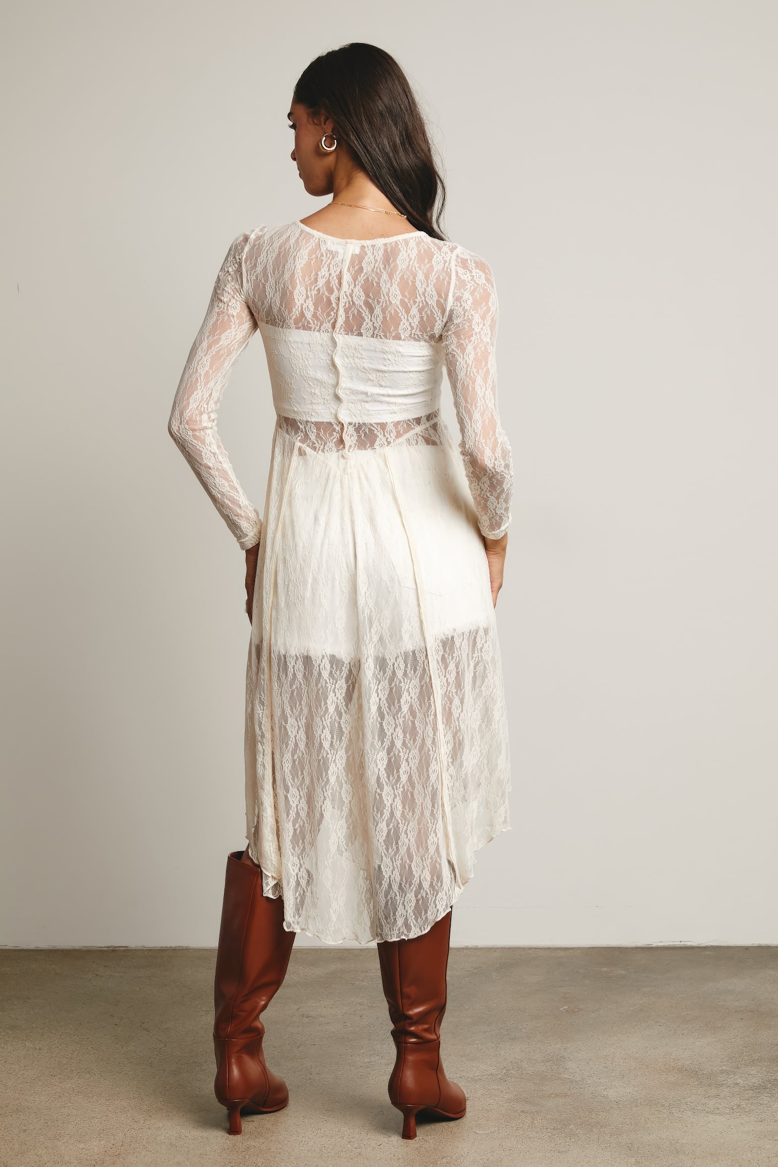 Sheer Lace Layering Dress