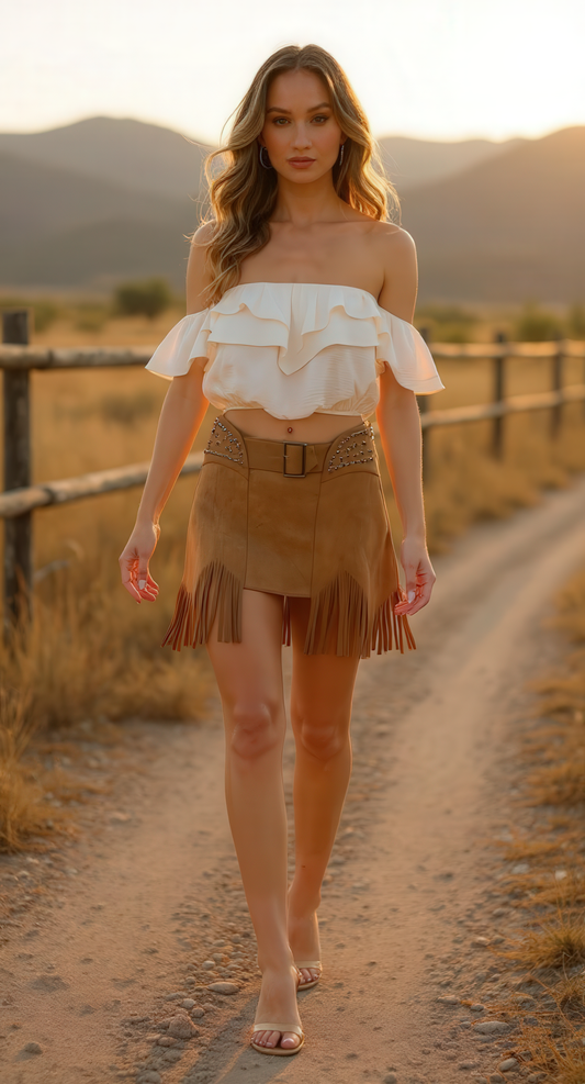 Off Shoulder Ruffles Top